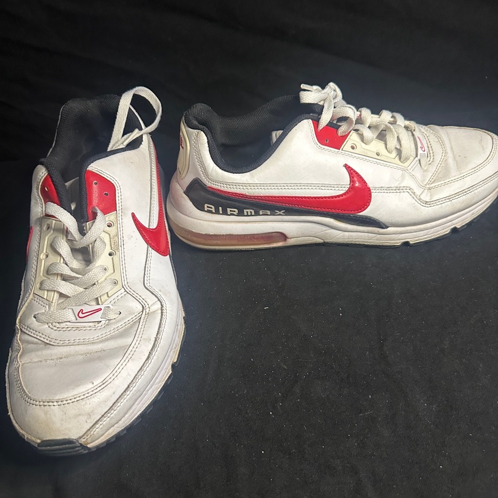 Nike Air Max White and Red Sneakers-size 11.5-#601